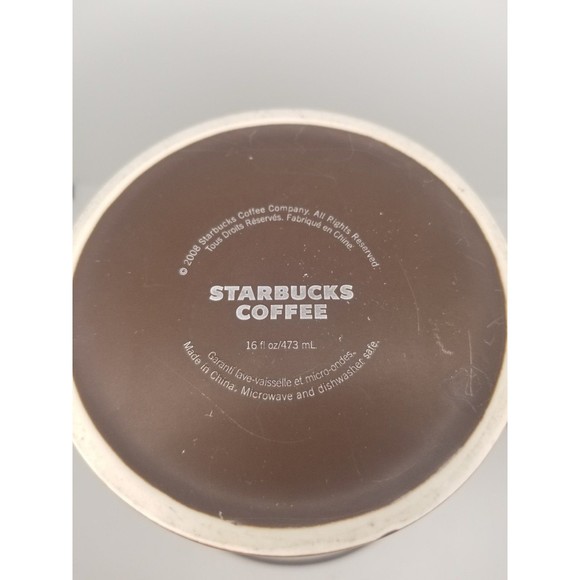 Starbucks Abbey Large Brown Coffee Mugs w/ White 16oz 2008
Set of 2 - Picture 12 of 12